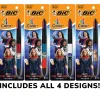 BIC 4 Color Marvel Studios' The Marvels Edition Retractable Ballpoint Pens, Medium Point, 1.0 mm, Black Barrels, Assorted Ink Colors, Pack Of 4 Pens