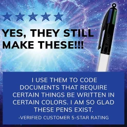 BIC 4 Color Marvel Studios' The Marvels Edition Retractable Ballpoint Pens, Medium Point, 1.0 mm, Black Barrels, Assorted Ink Colors, Pack Of 4 Pens