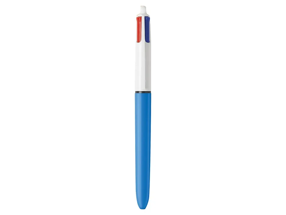 BIC 4-Color Retractable Ballpoint Pens, Medium Point, 1.0 mm, Assorted Ink Colors, Pack Of 3 Pens