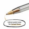 BIC® Cristal® Xtra Bold Stic Ballpoint Pens, 1.6 mm, Clear Black Barrel, Black Ink, Pack Of 24 Pens