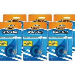 BIC EZ Correct Correction Tape - 0.20" Tapex 39.40 ft Tape - 1 Line(s) - White Tape - Ergonomic White Dispenser - WOTAPP11BX