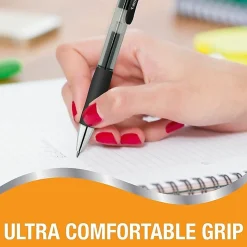 BIC Gelocity Pro Gel Pen, Retractable, Medium Point 0.7MM, Clear Barrel, Black Ink, Pack Of 4