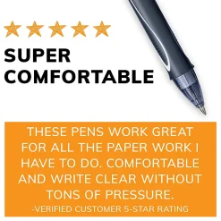 BIC Gelocity Quick-Dry Retractable Gel Pens, Medium Point, 0.7 mm, Black Barrel, Black Ink, Pack Of 4 Pens