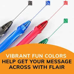 BIC Gelocity Quick-Dry Retractable Gel Pens, Medium Point, 0.7 mm, Assorted Barrel, Assorted Ink, Pack Of 4 Pens