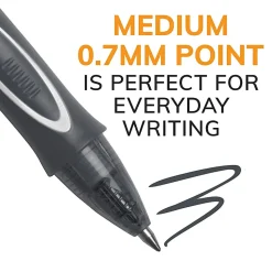BIC Gelocity Quick-Dry Retractable Gel Pens, Medium Point, 0.7 mm, Assorted Barrel, Assorted Ink, Pack Of 4 Pens