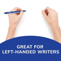 BIC Gelocity Quick Dry Retractable Gel Pens, Medium Point, 0.7 mm, Blue Barrel, Blue Ink, Pack Of 12