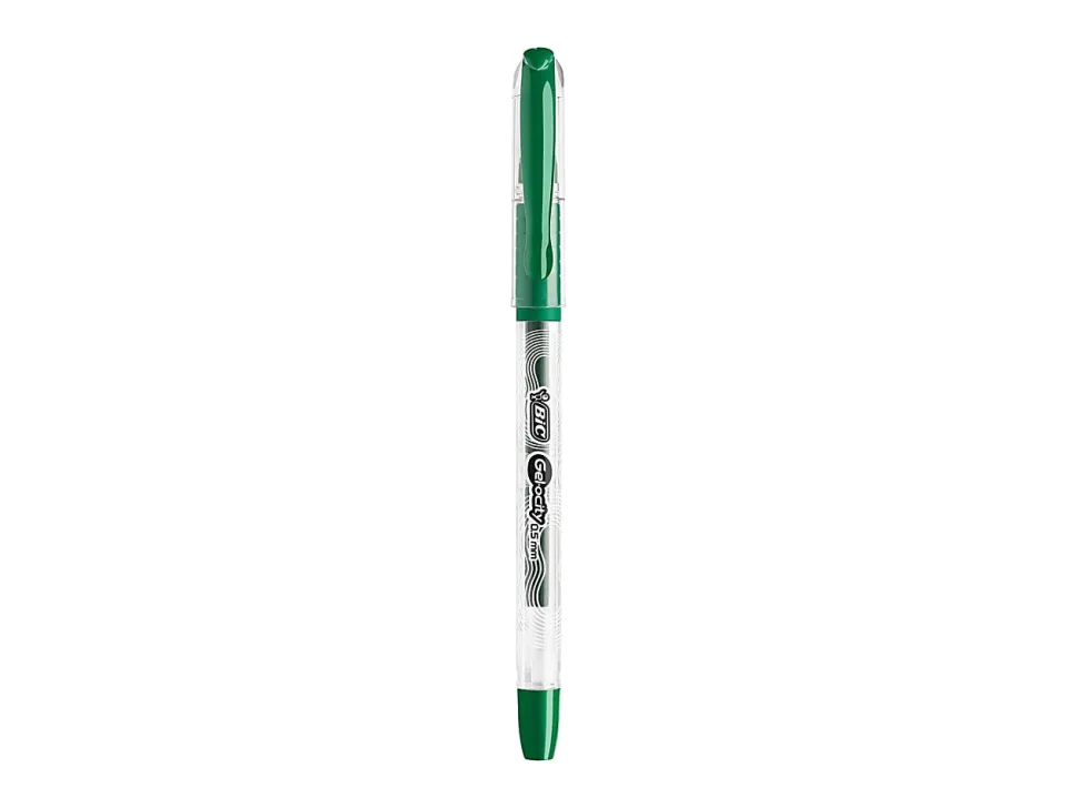 BIC Gelocity Stic Gel Pens, Medium Point, 0.7 mm, Clear Barrel, Assorted Ink, Pack of 14 Pens