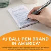 BIC Glide Bold Ballpoint Pens, Bold Point, 1.6 mm, Translucent Barrel, Black Ink, Pack Of 12 Pens