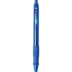 BIC® Glide Bold Ballpoint Pens, Bold Point, 1.6 mm, Translucent Barrel, Blue Ink, Pack Of 12 Pens