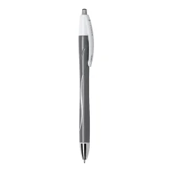BIC® Glide™ Exact Retractable Ballpoint Pens, Fine Point, 0.7 mm, Gray Barrel, Black Ink, Pack Of 12 Pens