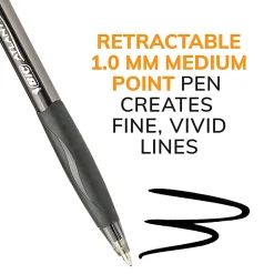 BIC® Glide Retractable Ballpoint Pens, Medium Point, 1.0 mm, Blue Barrel, Blue Ink, Pack Of 4 Pens
