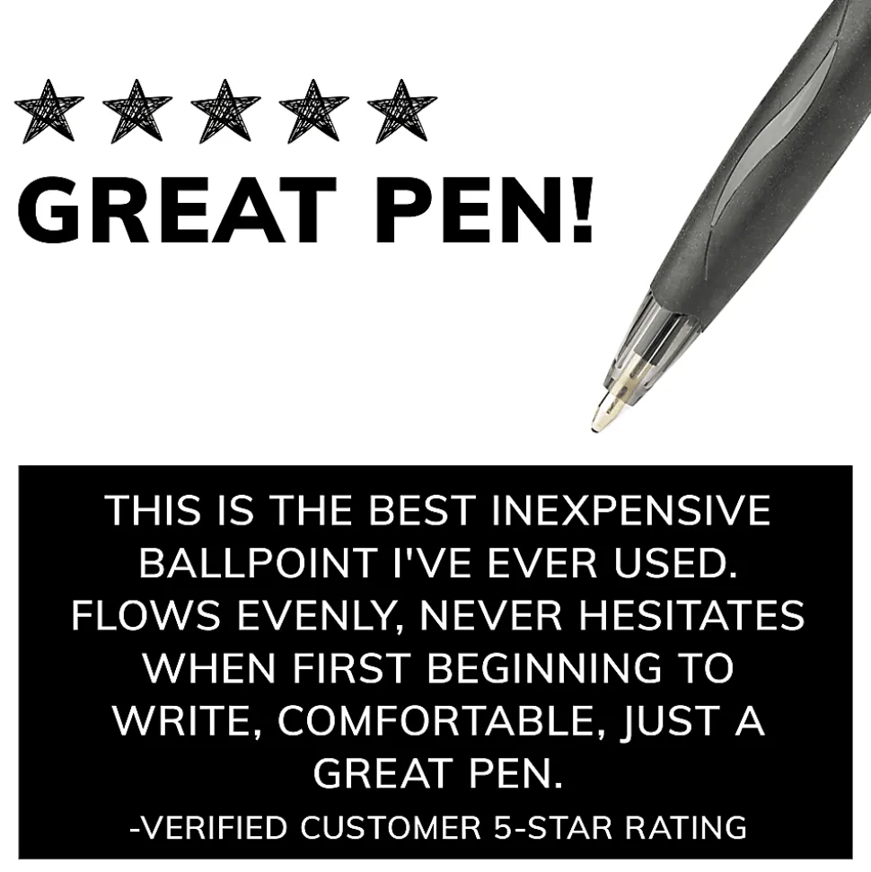 BIC® Glide Retractable Ballpoint Pens, Medium Point, 1.0 mm, Blue Barrel, Blue Ink, Pack Of 4 Pens