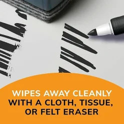 BIC® Great Erase® Grip Dry-Erase Markers, Fine Point, Black Ink, Box of 175