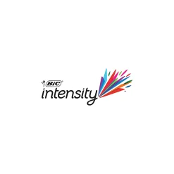 BIC® Intensity Permanent Markers, Fine Point, Grip Silver Barrel, Black, Pack Of 12