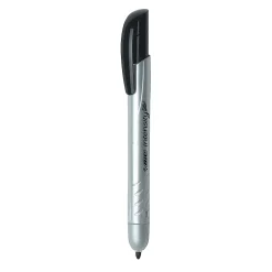 BIC Intensity Retractable Permanent Markers, Fine Point, Black, Pack Of 12 Markers