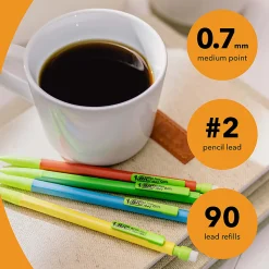 BIC Mechanical Pencil Lead Refills, 0.7 mm Medium Point for Smooth Writing, 90-Count Pack