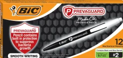 BICĀ® Prevaguard Mechanical Pencil with antimicrobial additive, 0.7 mm, #2, Black Barrel, Pack Of 12 Pencils