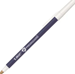 BIC® Prevaguard Round Stic Pens With Antimicrobial Additive, Medium Point, 1.0 mm, Blue Barrel, Blue Ink, Pack Of 60 Pens
