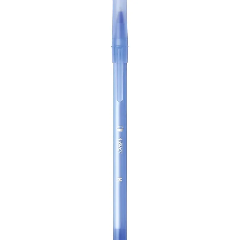 BIC® Prevaguard Round Stic Pens With Antimicrobial Additive, Medium Point, 1.0 mm, Blue Barrel, Blue Ink, Pack Of 60 Pens