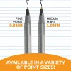 BIC® Round Stic® Ballpoint Pens, Fine Point, 0.8 mm, Translucent Barrel, Black Ink, Pack Of 12