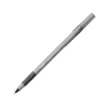 BIC® Round Stic Grip™ Xtra-Comfort Ballpoint Pens, Fine Point, 0.8 mm, Gray Barrel, Black Ink, Pack Of 12