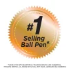 BIC Round Stic Xtra Life Ballpoint Pens, Medium Point, 1.0mm, Translucent Blue Barrel, Blue Ink, Pack Of 10