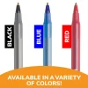 BIC Round Stic Xtra Life Ballpoint Pens, Medium Point, 1.0 mm, Translucent Black Barrels, Black Ink, Pack Of 10 Pens