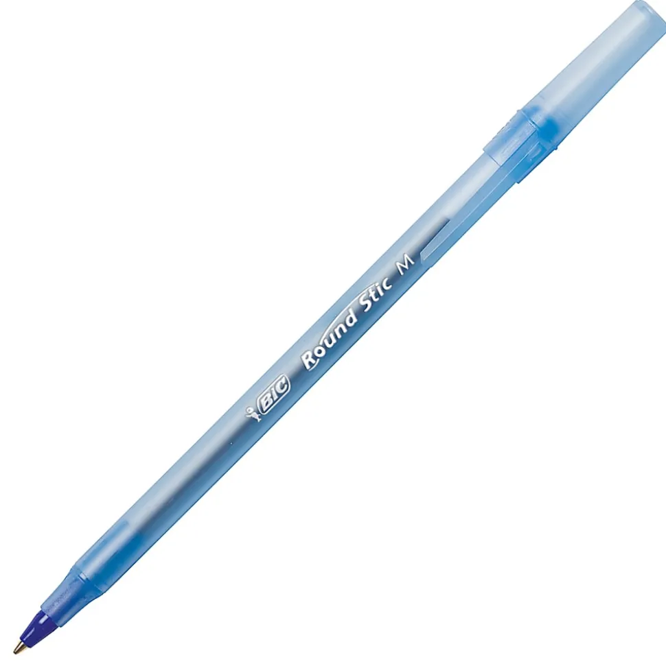 BIC Round Stic Xtra Life Ballpoint Pens, Medium Point, 1.0 mm, Assorted Colors, Pack Of 60 Pens