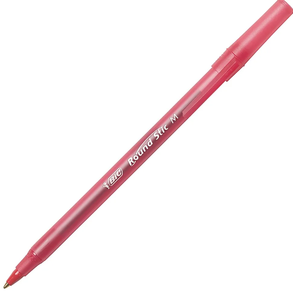 BIC Round Stic Xtra Life Ballpoint Pens, Medium Point, 1.0 mm, Assorted Colors, Pack Of 60 Pens