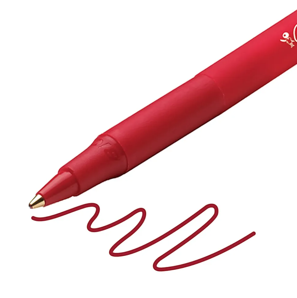 BIC Soft Feel Retractable Ball Point Pen, Medium Point, 1.0mm, Business Assorted, Assorted Barrels, Pack Of 18