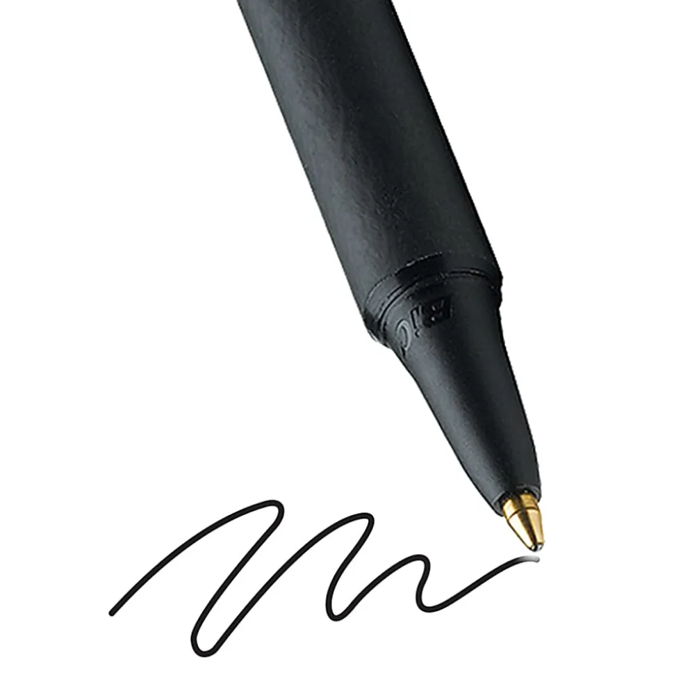 BIC Soft Feel Retractable Ball Point Pen, Medium Point, 1.0mm, Business Assorted, Assorted Barrels, Pack Of 18
