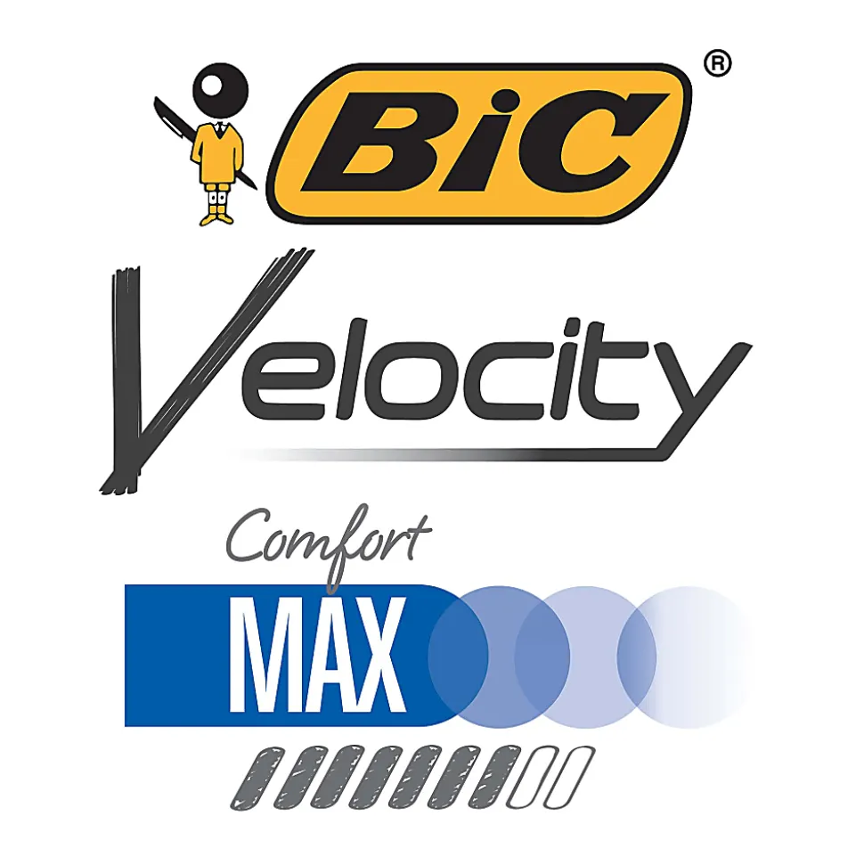 BIC® Velocity Max Mechanical Pencils, Medium Point, 0.7 mm, #2 HB Lead, Assorted Barrel Colors, Pack Of 2