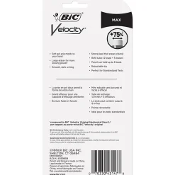 BIC® Velocity Max Mechanical Pencils, Thick Point, 0.9 mm, #2 HB Lead, Assorted Barrel Colors, Pack Of 2
