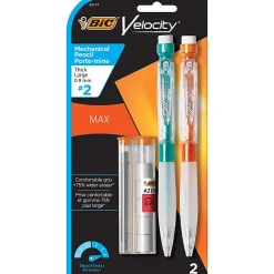 BIC® Velocity Max Mechanical Pencils, Thick Point, 0.9 mm, #2 HB Lead, Assorted Barrel Colors, Pack Of 2