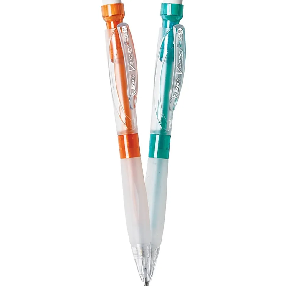 BIC® Velocity Max Mechanical Pencils, Thick Point, 0.9 mm, #2 HB Lead, Assorted Barrel Colors, Pack Of 2