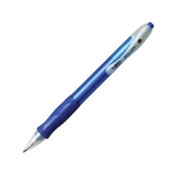BIC® Velocity® Retractable Ballpoint Pens, Medium Point, 1.0 mm, Assorted Barrels, Blue Ink, Pack Of 12