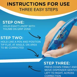 BIC Wite-Out Brand Exact Liner Correction Tape, 19.6 Feet, White, Fast, Clean and Easy to Use Tear-Resistant Tape,  4-Count