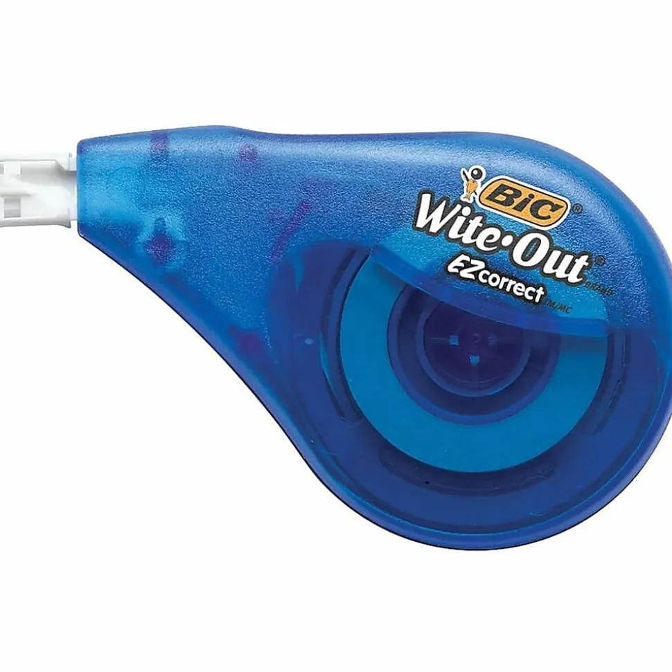 BIC Wite-Out EZ Correct Correction Tape, White, No Dry Time, Tear Resistant Tape, 2-Count