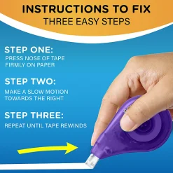 BIC Wite-Out EZ Correct Correction Tape, White, No Dry Time, Tear Resistant Tape, 4-Count