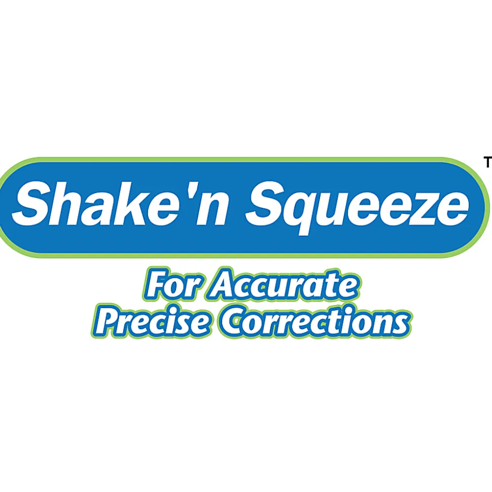BIC Wite-Out Shake 'N Squeeze Correction Pen, 8 ml, White, Pack Of 2