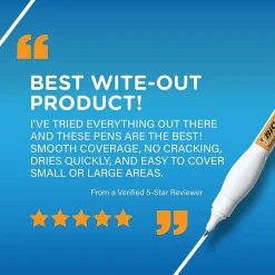 BIC Wite-Out Shake 'N Squeeze Correction Pen - Pen Applicator - 8 mL - White - Fast-drying - 12 / Box