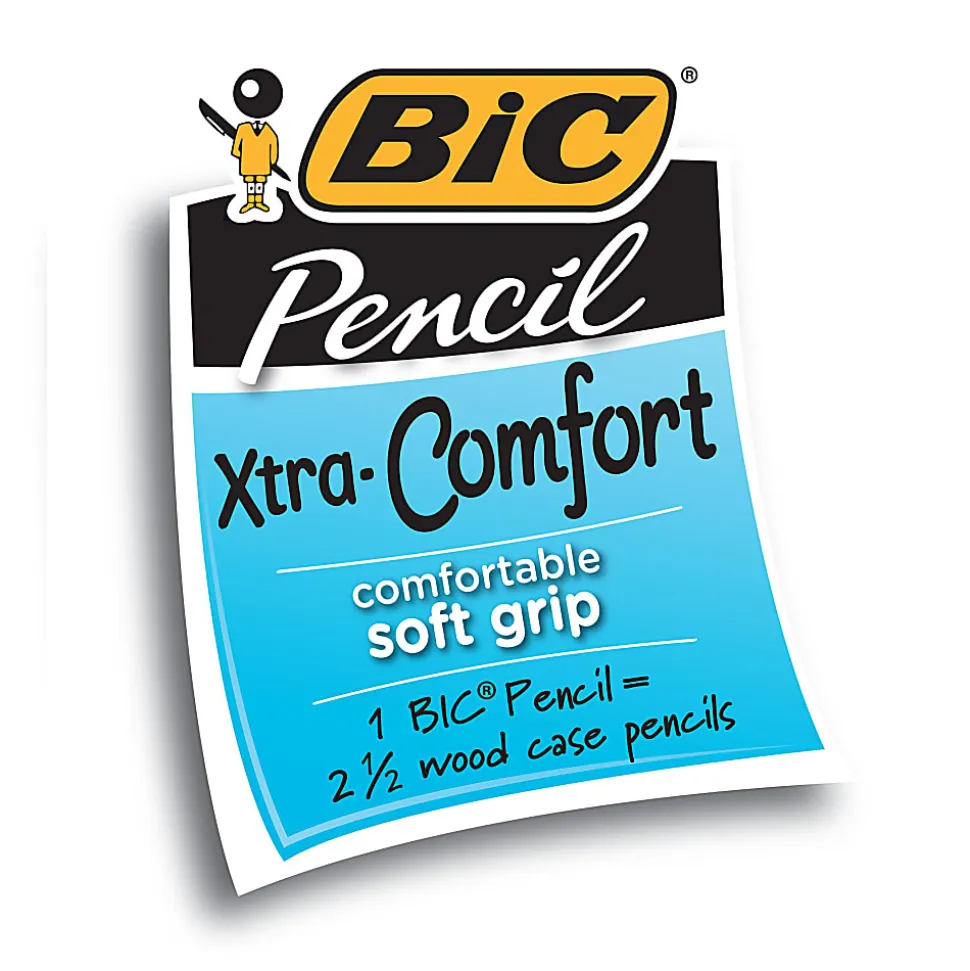 BIC Xtra Comfort Mechanical Pencils, 0.5 mm, Assorted Barrel Colors, Pack Of 6
