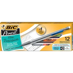 BICĀ® Xtra Mechanical Pencils, Xtra Precision, 0.5 mm, Gray Barrel, Pack Of 12