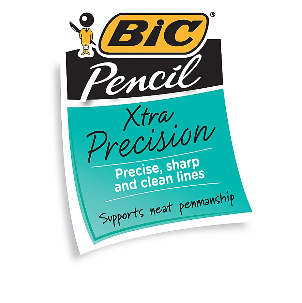 BIC® Xtra Mechanical Pencils, Xtra Precision, 0.5 mm, Gray Barrel, Pack Of 12