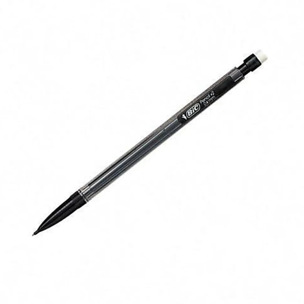 BIC® Xtra Mechanical Pencils, Xtra Precision, 0.5 mm, Gray Barrel, Pack Of 12