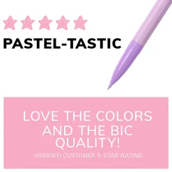BIC® Xtra-Smooth Mechanical Pencils, Medium Point, 0.7 mm, #2 Lead, Assorted Pastel Barrel Colors, Pack Of 24 Pencils
