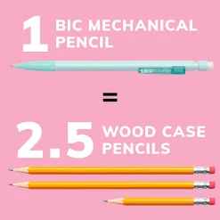 BIC® Xtra-Smooth Mechanical Pencils, Medium Point, 0.7 mm, #2 Lead, Assorted Pastel Barrel Colors, Pack Of 24 Pencils