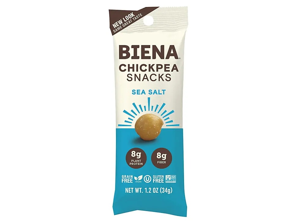 Biena Sea Salt Chickpea Snacks, 1.2 Oz Bags, 10 Bags Per Pack, Case Of 2 Packs