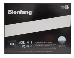 Bienfang® Gridded Paper™ Pad, 17" x 22", 50 Sheets, White/Blue