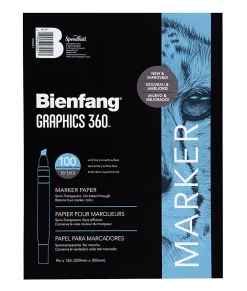 Bienfang Marker Pad, 9" x 12", White, Pad Of 100 Sheets